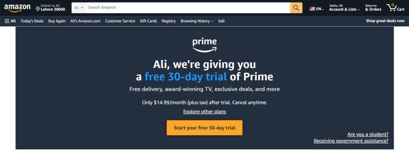 How To Sign Up For A Prime Video Free Trial